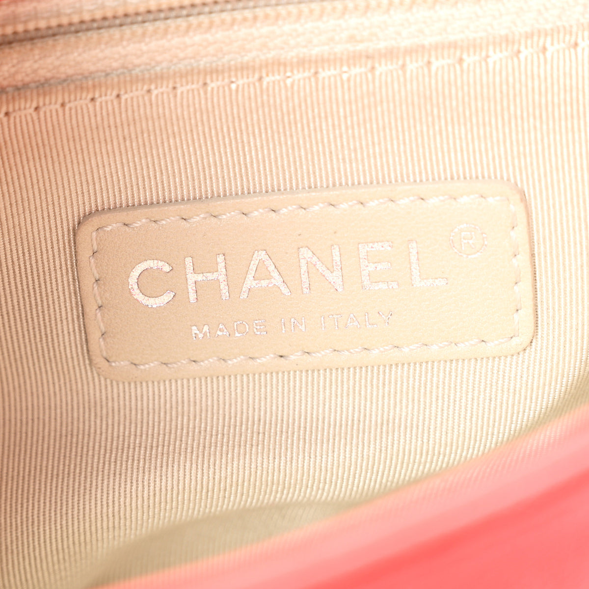 Chanel Washed Lambskin Mini Chain Around Messenger Coral 6 of 11