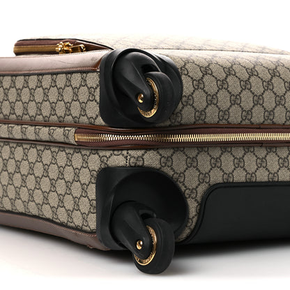 Gucci GG Supreme Monogram Azalea Calfskin Retro Interlocking G Small Savoy Cabin Trolley Beige Ebony Brown Sugar 8 of 15