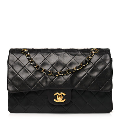 Chanel Lambskin Quilted Medium Double Flap Black 1 of 12