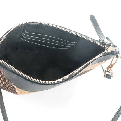Burberry Mega Check Peyton Crossbody Clutch Bag Black 5 of 8