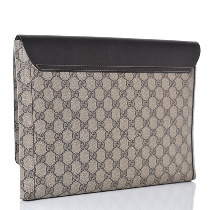 Gucci GG Supreme Monogram Clutch Brown 3 of 8