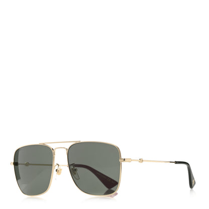 Gucci Squared Aviator Sunglasses GG0108S Black 1 of 9