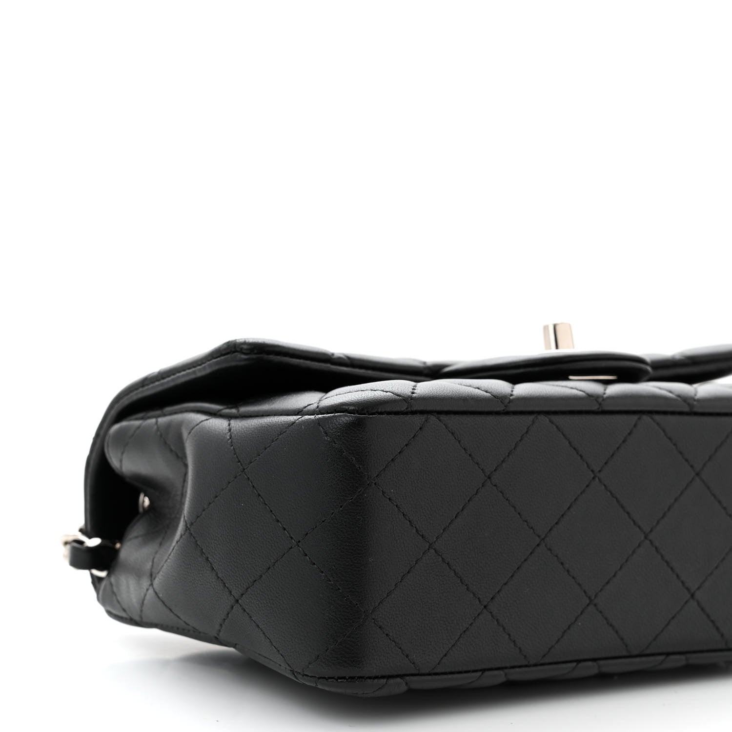 Chanel Lambskin Quilted Mini Rectangular Flap Black 9 of 11