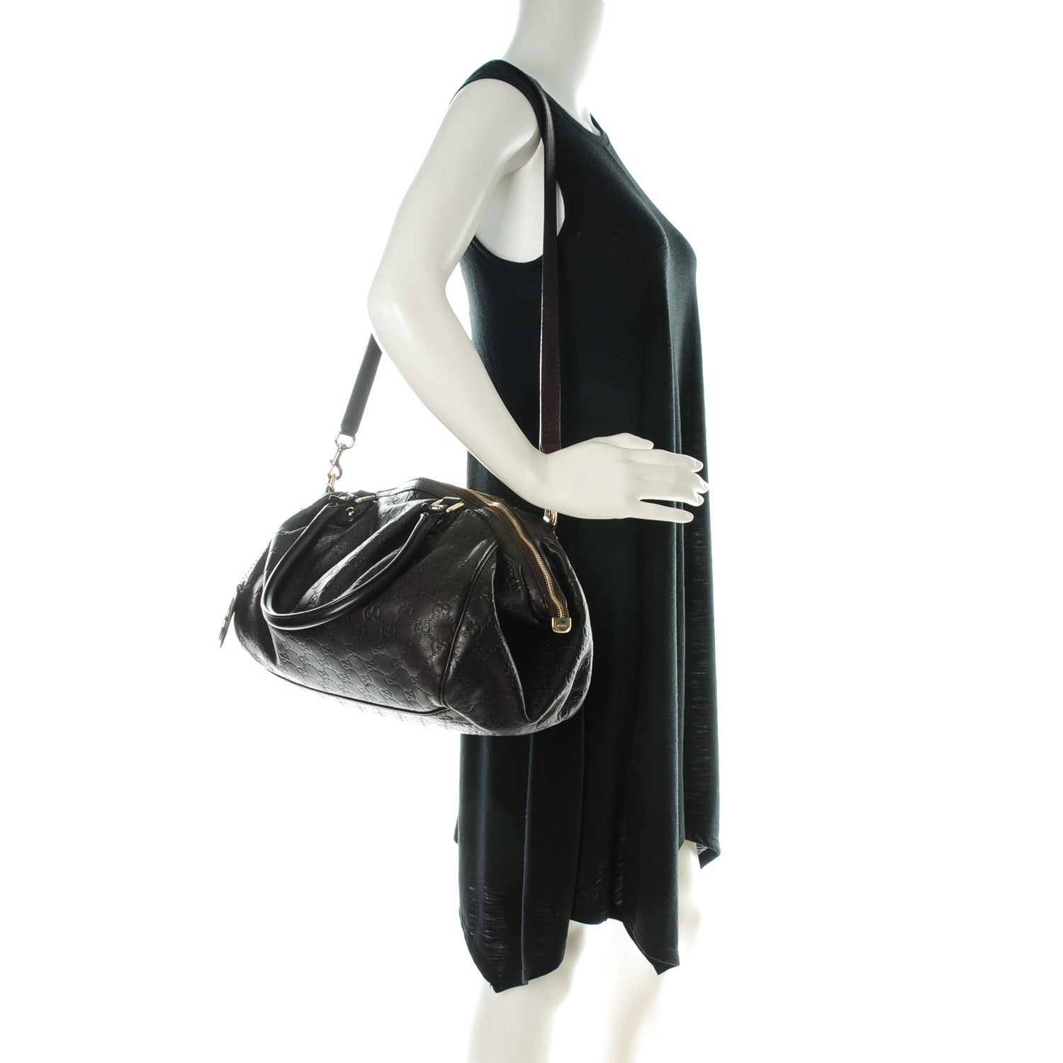 Gucci Guccissima Medium Sukey Boston Chocolate 2 of 8