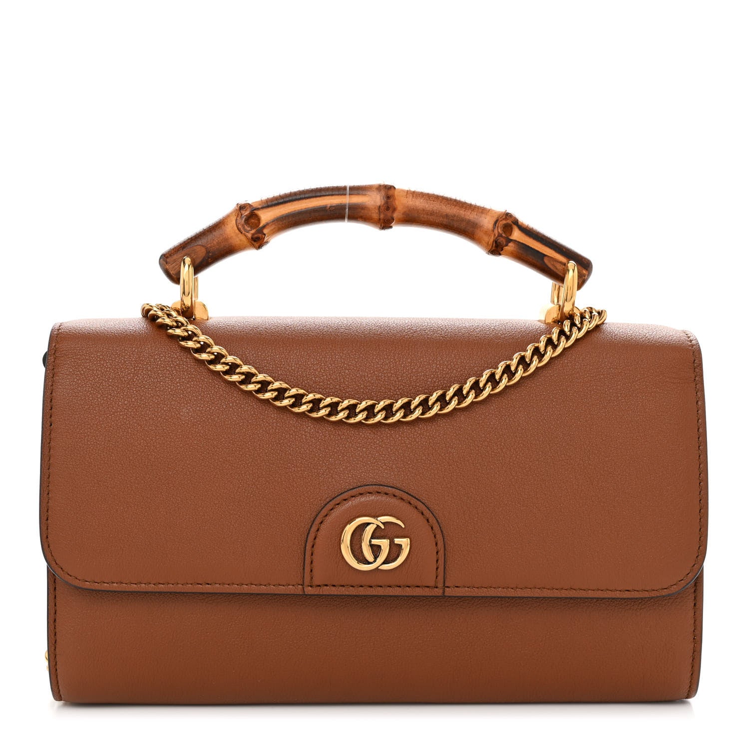 Gucci Wonka Grain Calfskin Mini Diana Bamboo Top Handle Shoulder Bag Cuir 1 of 12