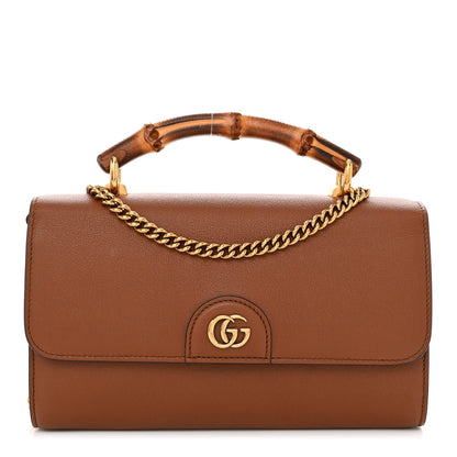 Gucci Wonka Grain Calfskin Mini Diana Bamboo Top Handle Shoulder Bag Cuir 1 of 12