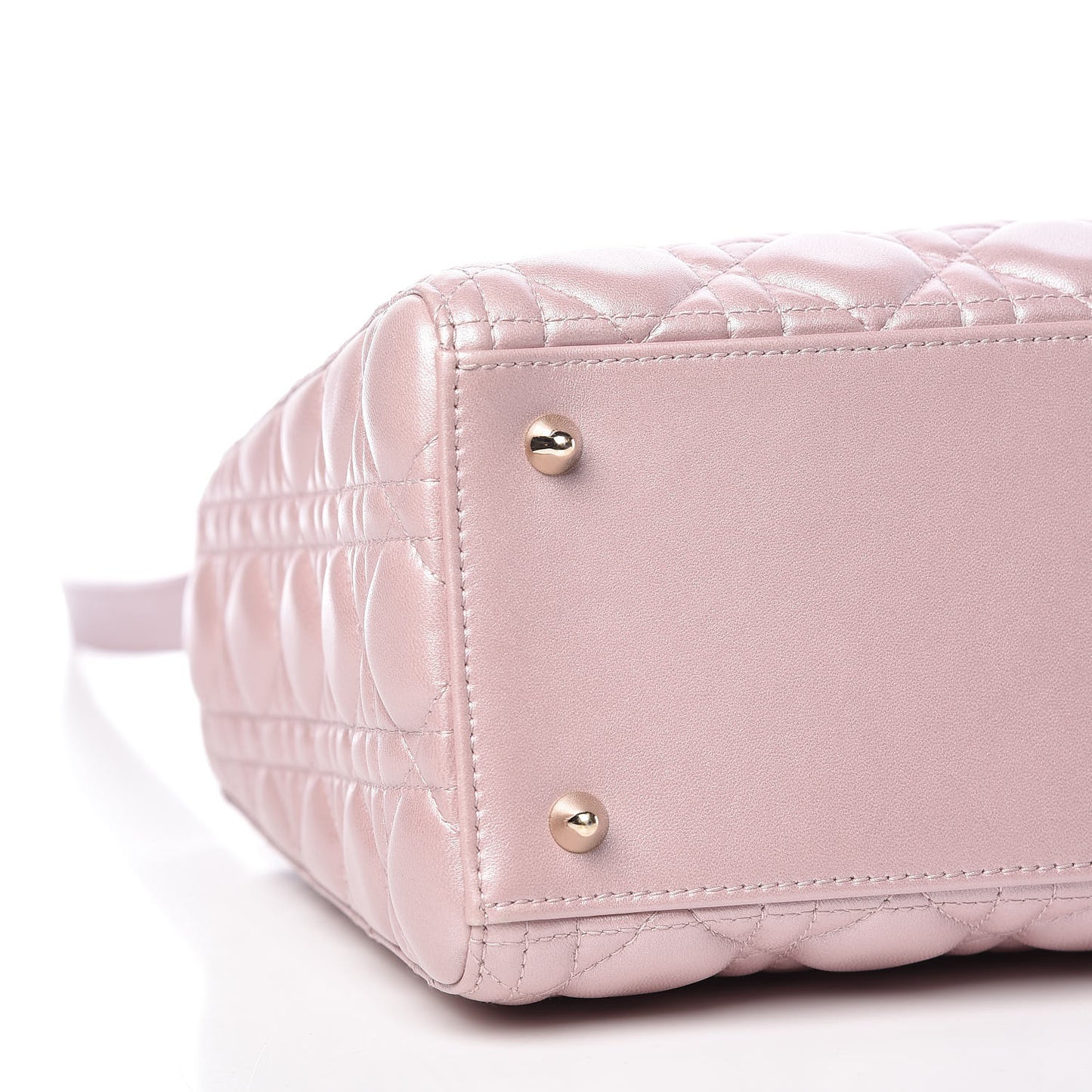 Pearly Lambskin Cannage Medium Lady Dior Lotus