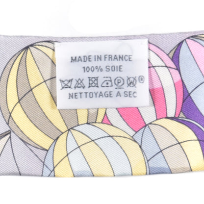 Hermes Silk Les Folies Du Ciel Twilly Mauve Jaune Vert 4 of 4