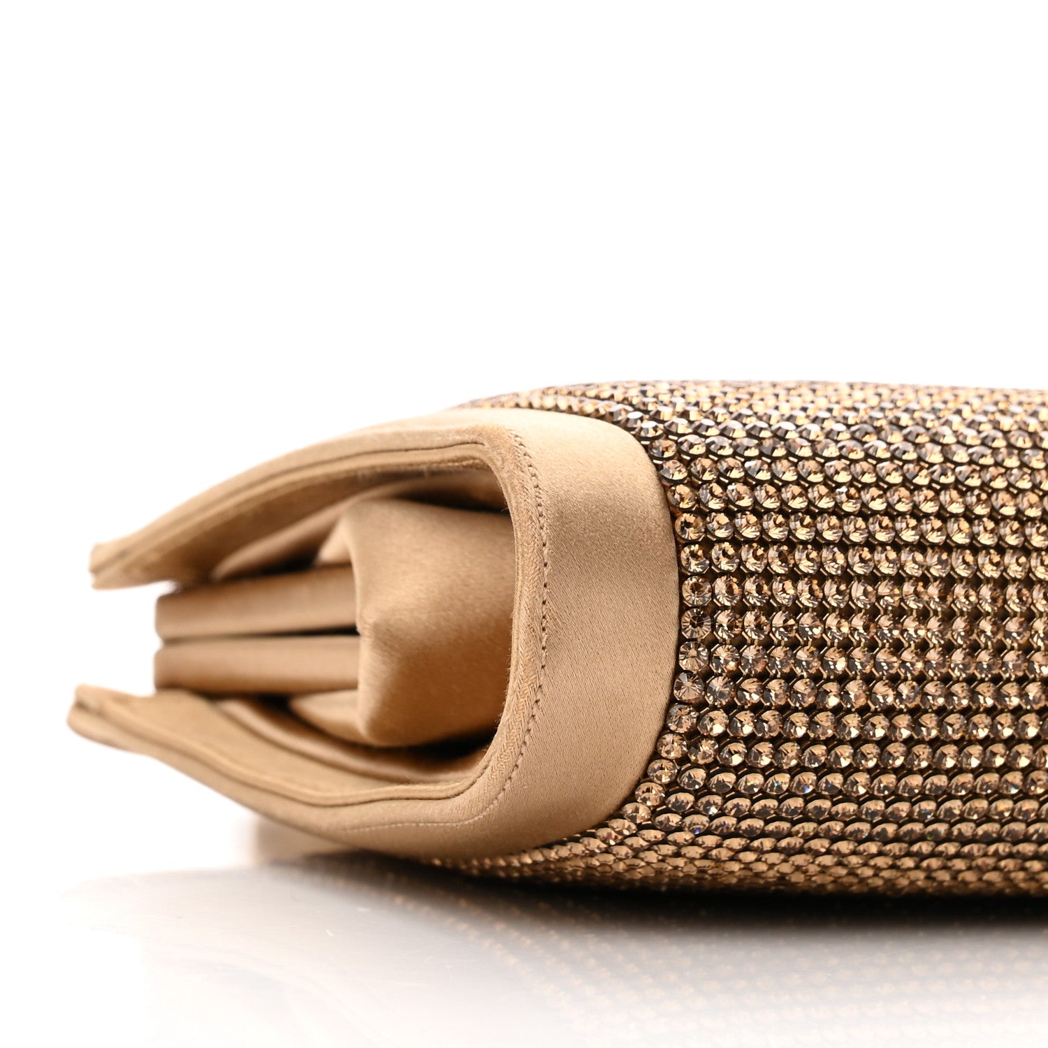 Judith Leiber Crystal Satin Clutch Gold 9 of 13