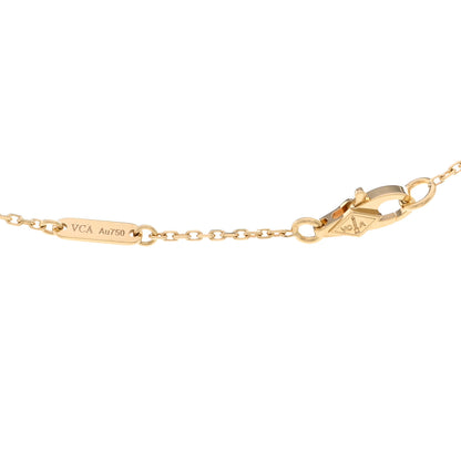 Van Cleef & Arpels 18K Yellow Gold Mother of Pearl Sweet Alhambra Pendant Necklace 4 of 4