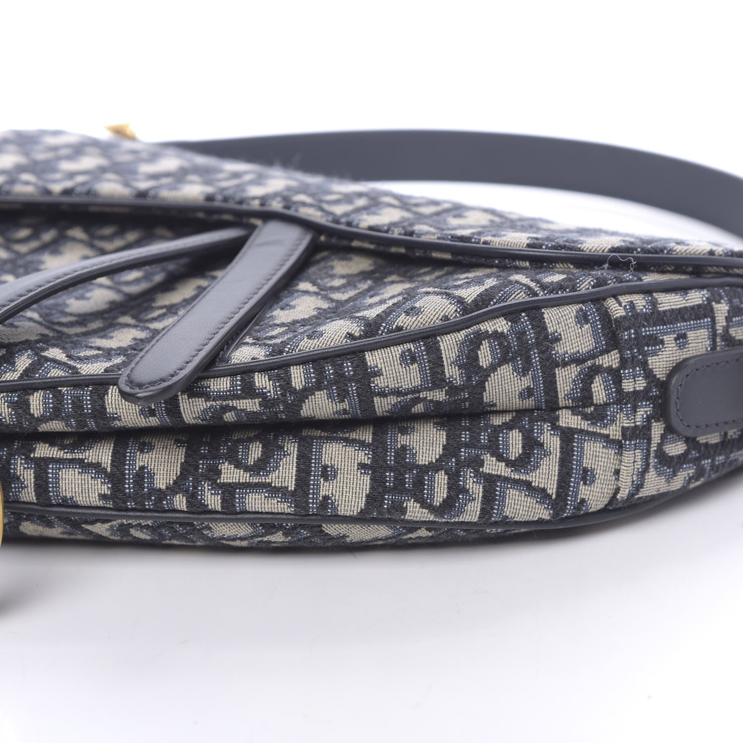 Christian Dior Oblique Saddle Bag Blue 9 of 11