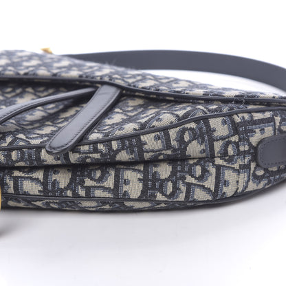 Christian Dior Oblique Saddle Bag Blue 9 of 11