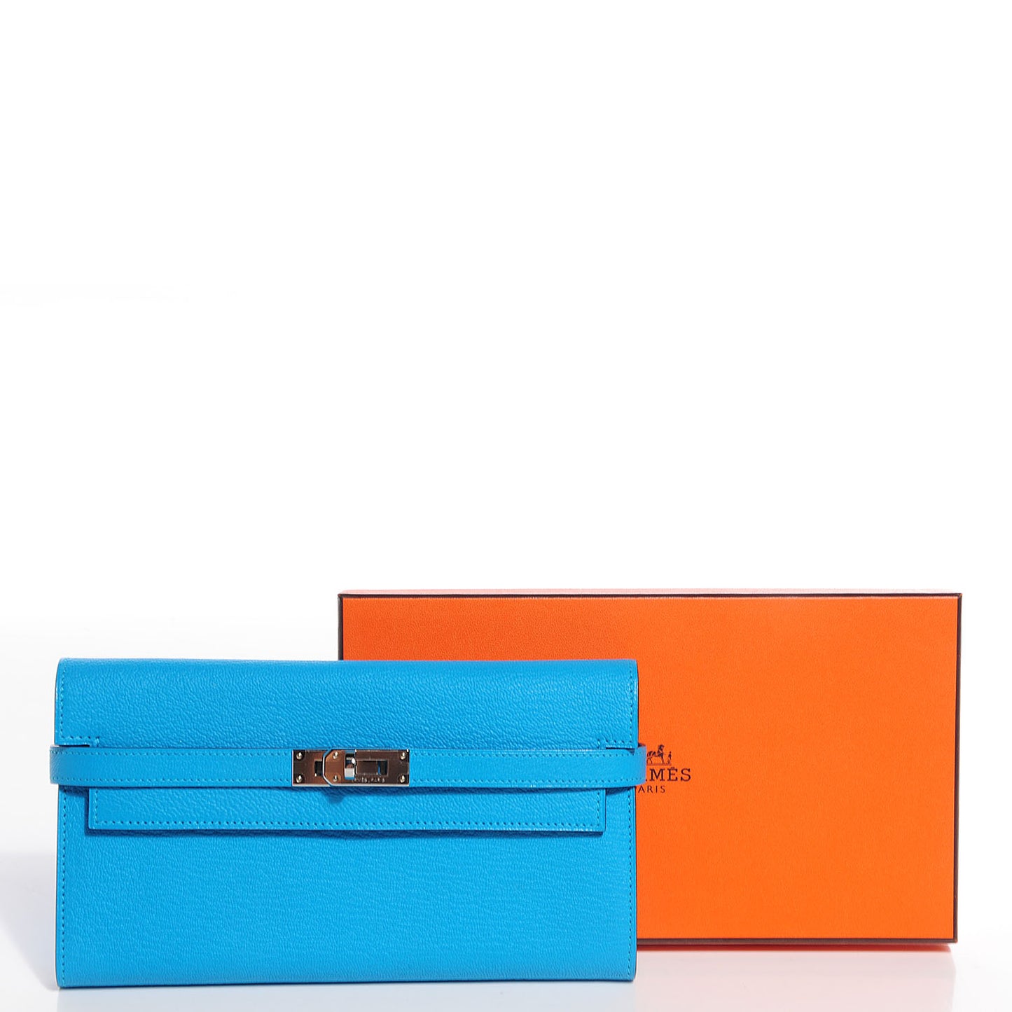 Chèvre Mysore Kelly Longue Wallet Bleu Azteque