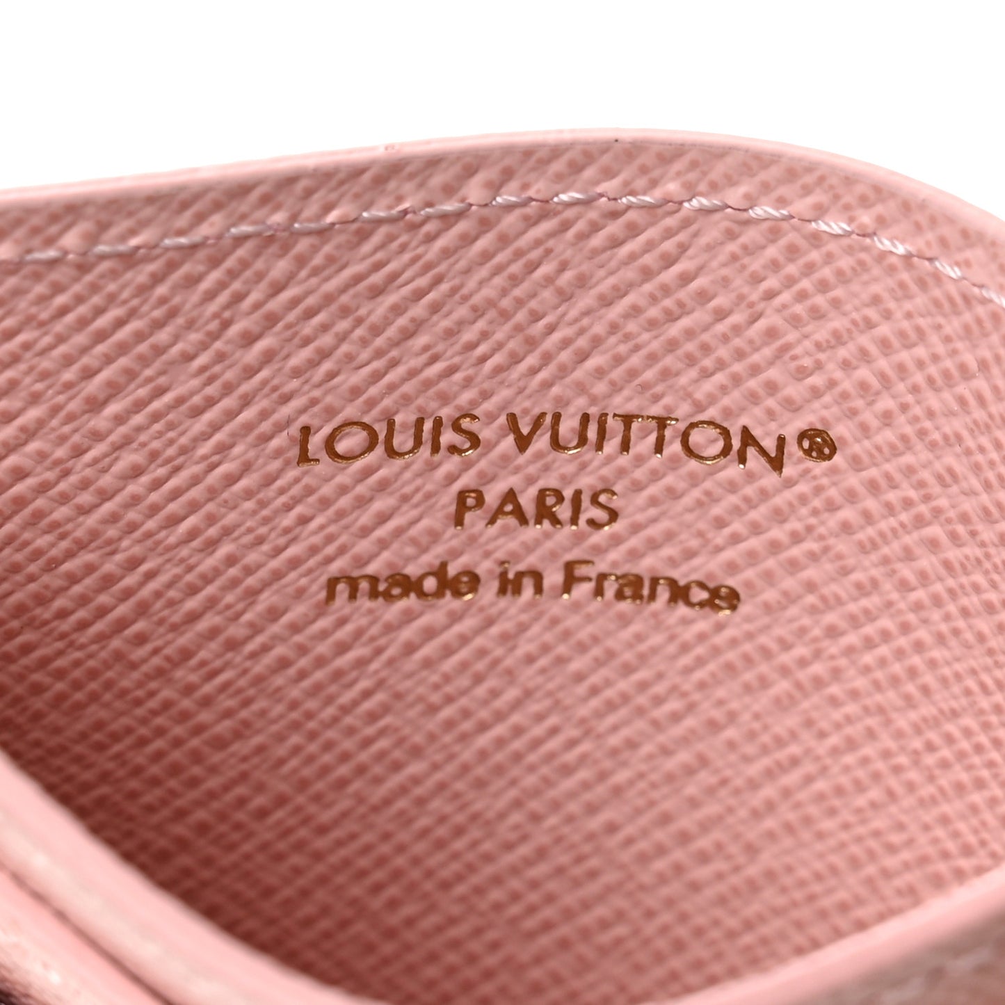 Monogram LV Charms Card Holder Rose Ballerine