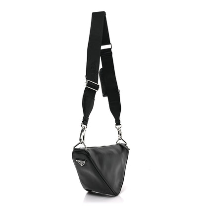 Prada Grace Lux Triangle Shoulder Bag Black 3 of 7