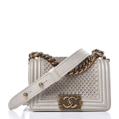 Chanel Metallic Lambskin Mini Scaled Boy Flap Gold 1 of 7