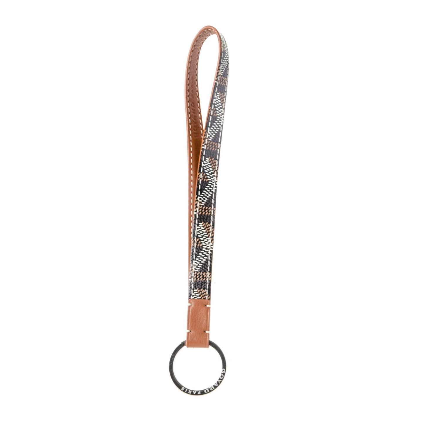 Goyardine Sesame Key Holder Black Gold