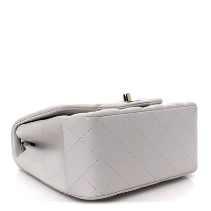 Chanel Lambskin Quilted Mini Square Flap Light Grey 4 of 12