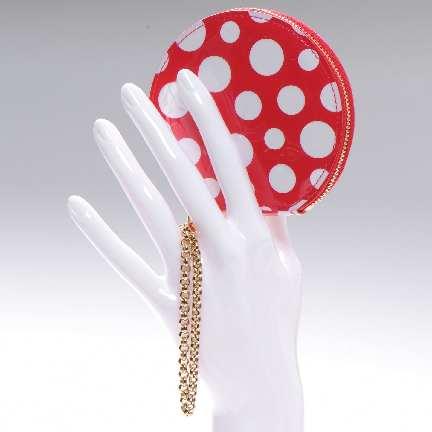 Vernis Kusama Infinity Dots Chapeau Coin Purse Red