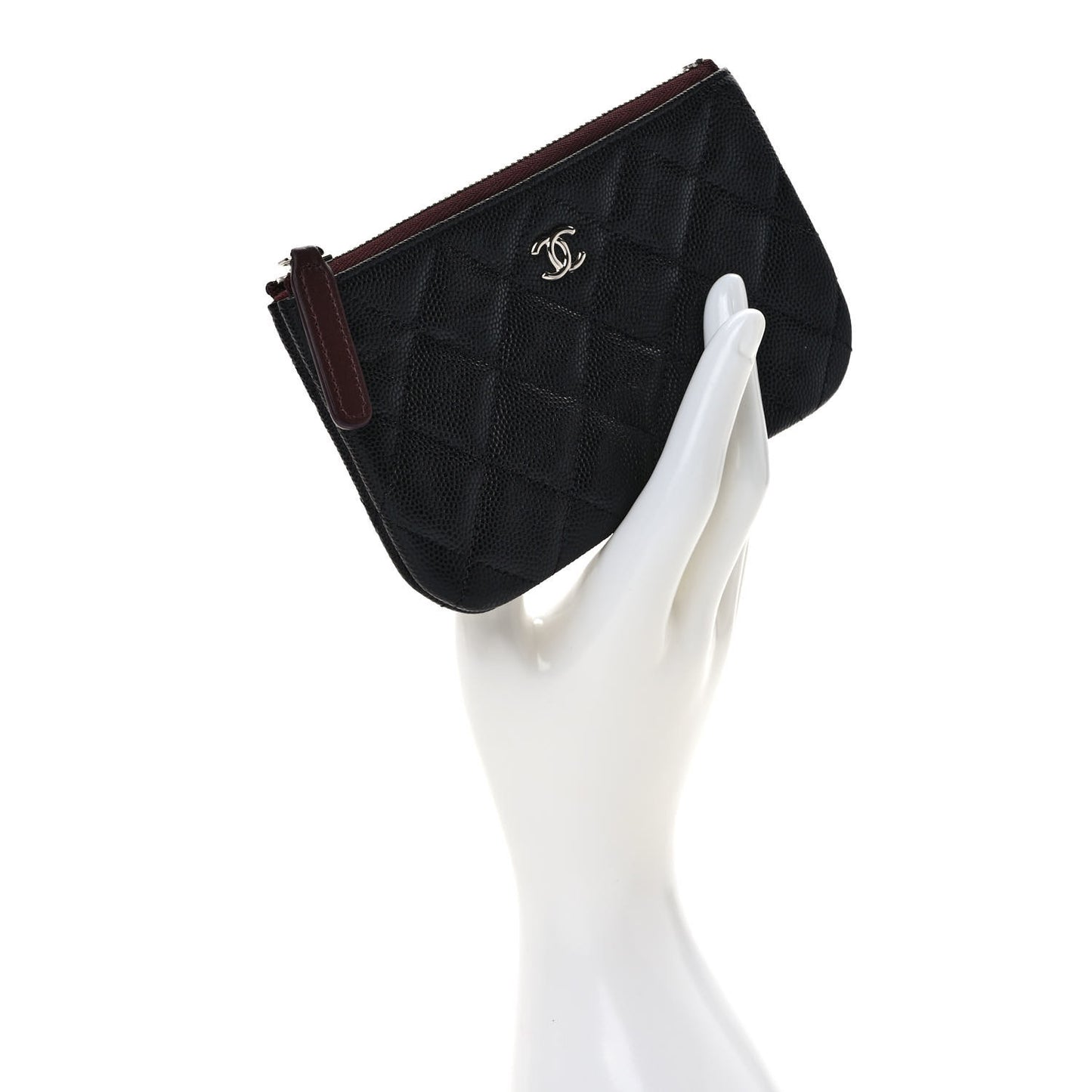 Caviar Quilted Small Pouch Black
