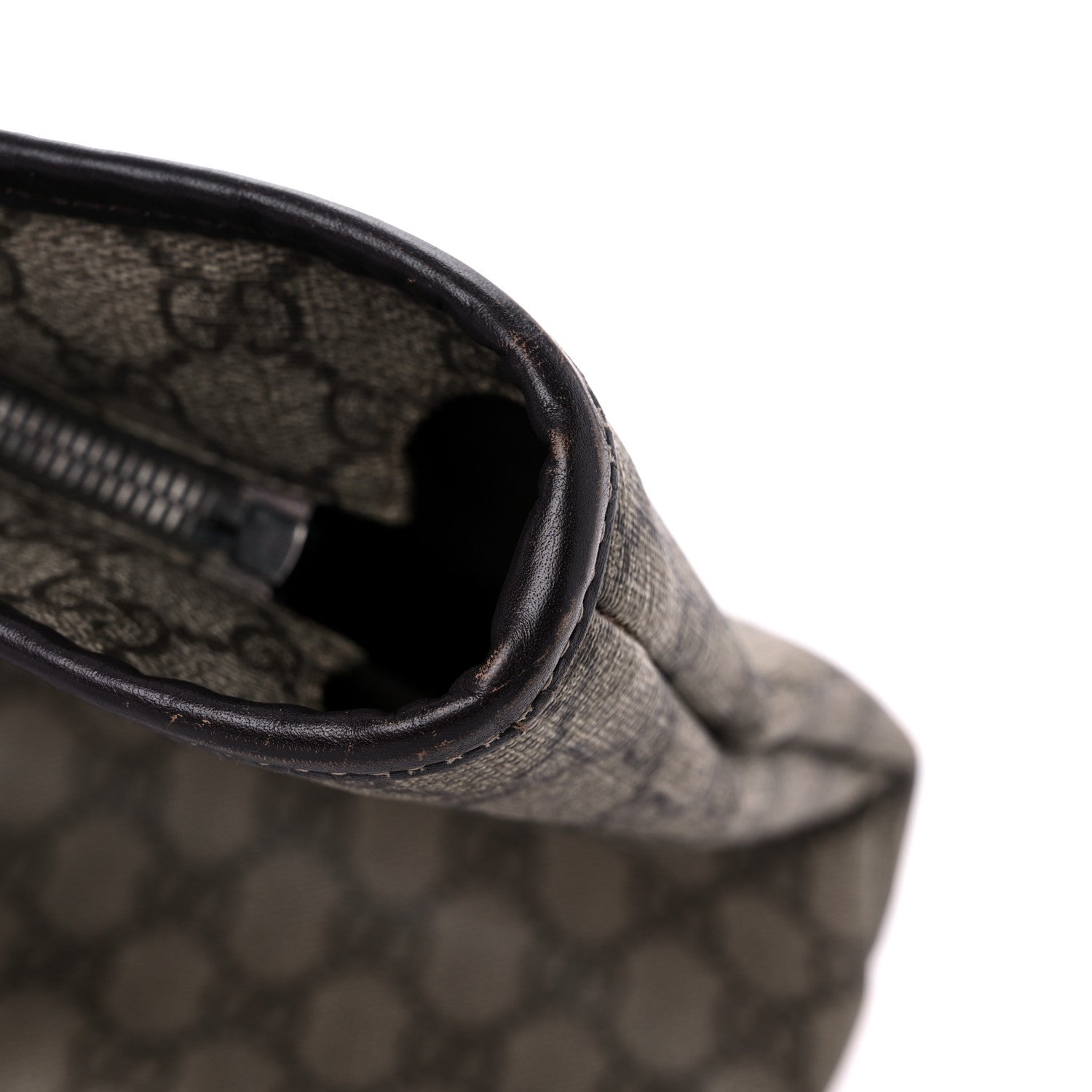 Gucci GG Supreme Monogram Medium Zippered Shopping Tote Dark Brown 21 of 21