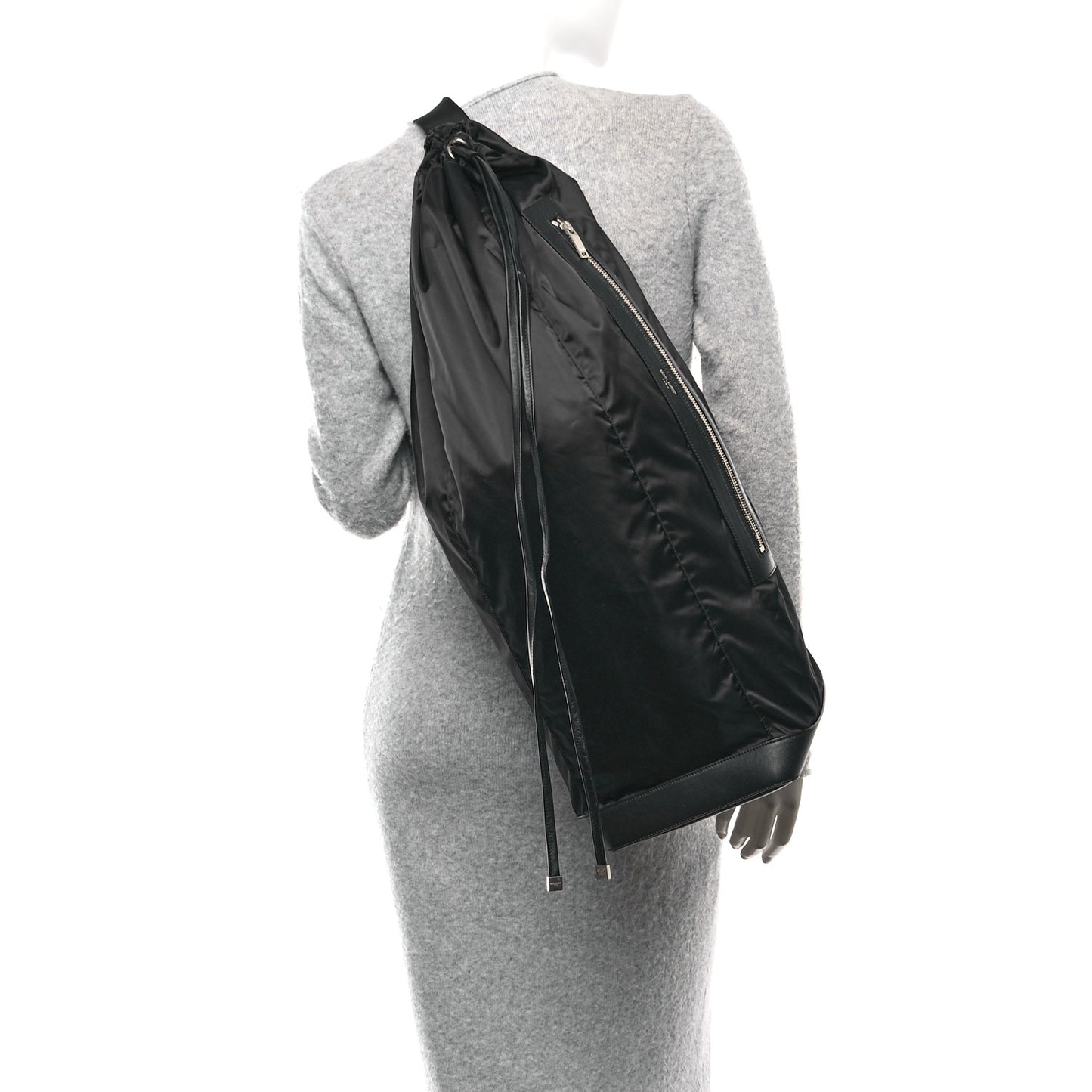 Nylon City Long Sling Bag Dark Blueberry Black