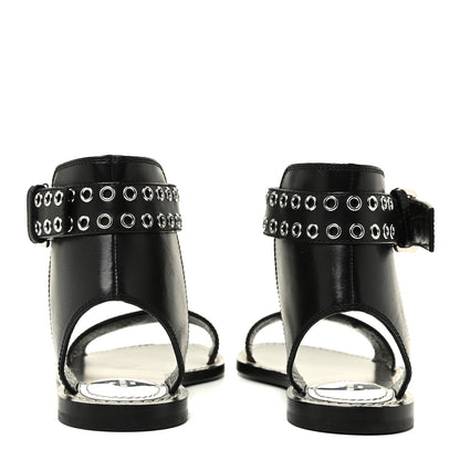 Louis Vuitton Calfskin Monogram Passenger Flat Sandals 36.5 Black 4 of 10