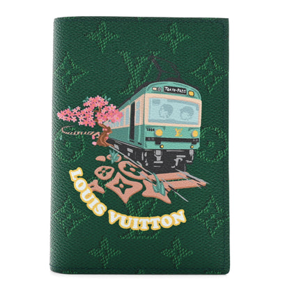 Louis Vuitton Monogram Paris Tokyo Pocket Organizer Green 1 of 6