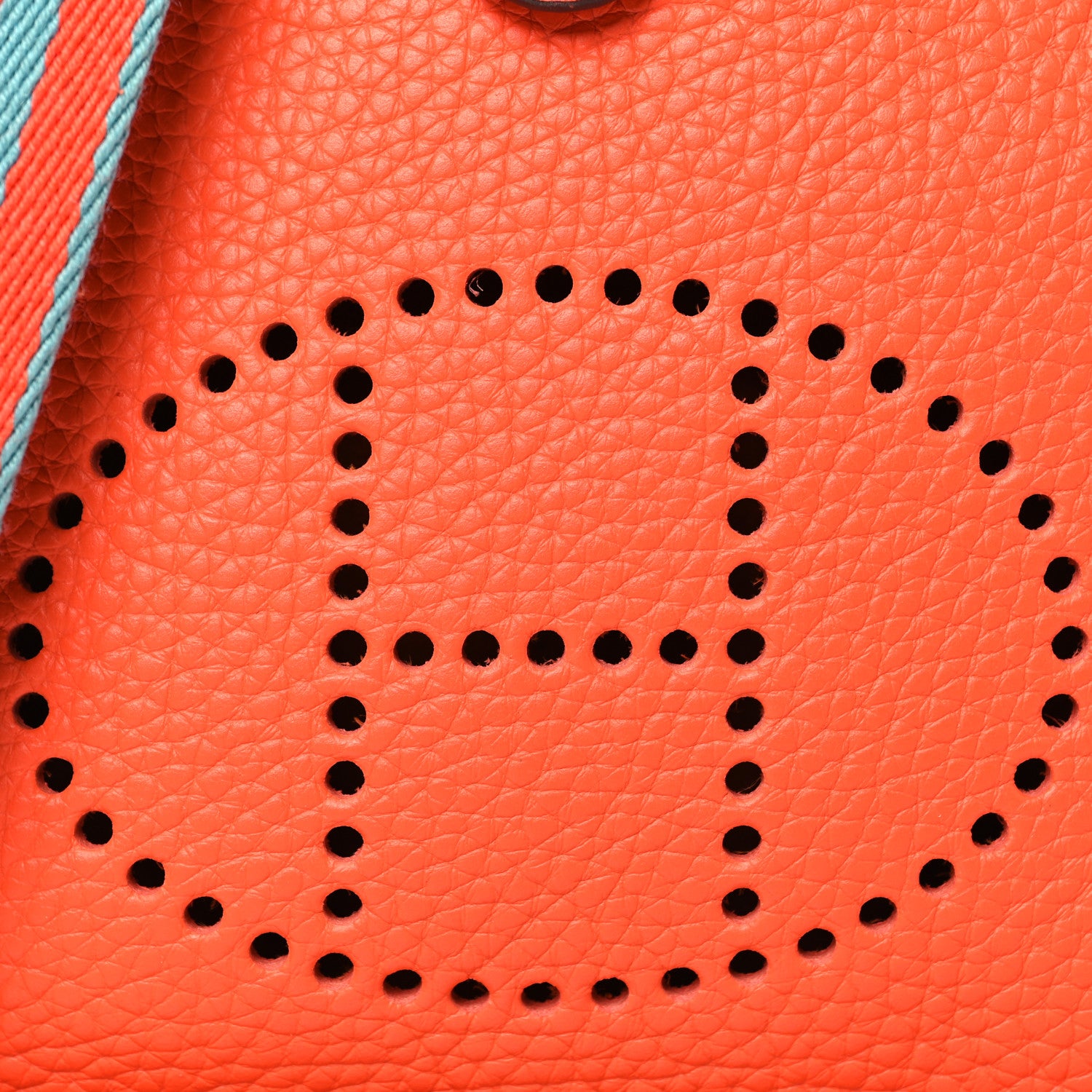 Hermes Taurillon Clemence Amazone Evelyne TPM Orange Poppy Bleu Saint Cyr 8 of 10