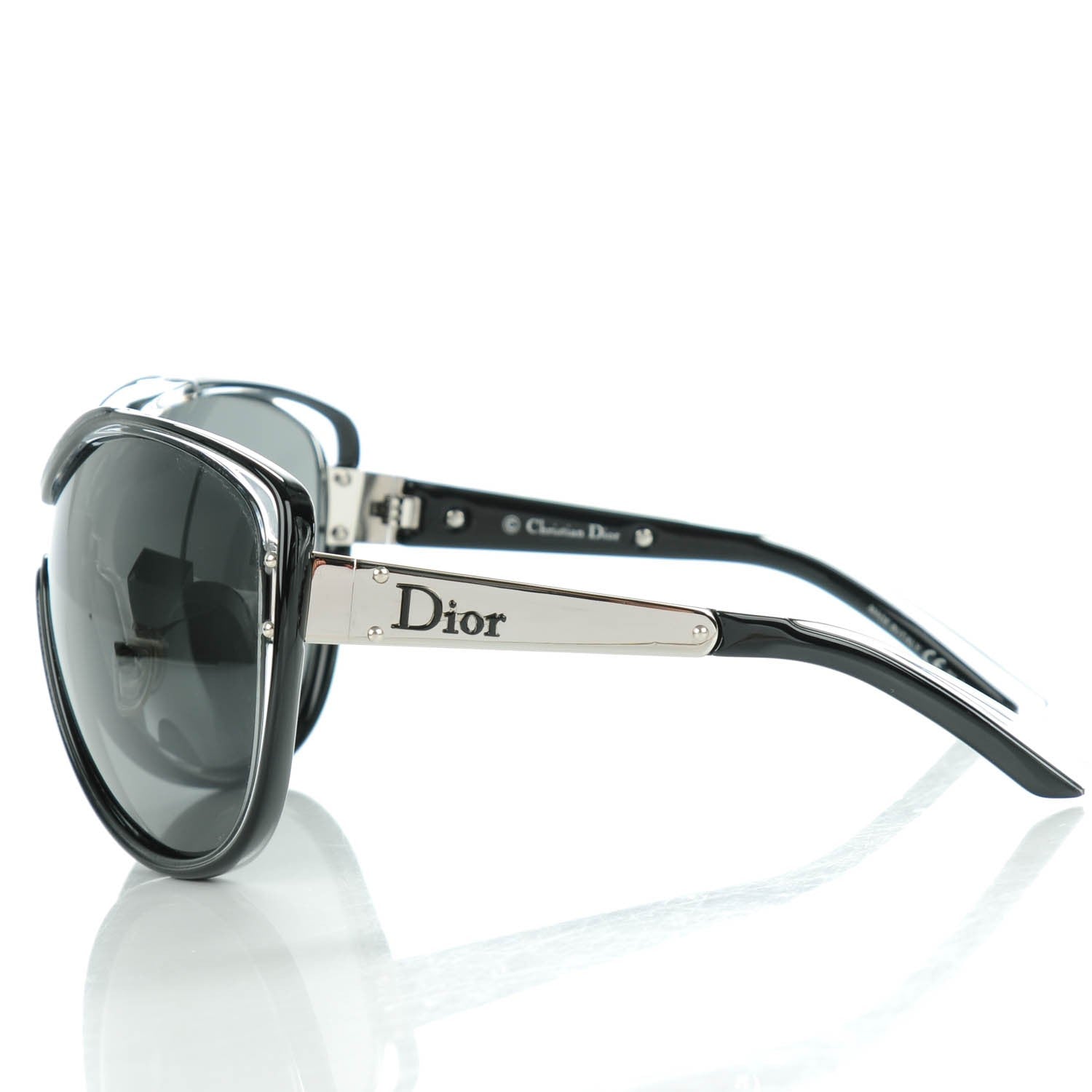 Christian Dior Striking Oversized Sunglasses Black 2 of 8