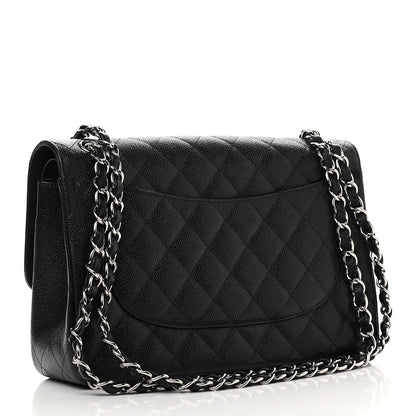 Chanel Caviar Quilted Jumbo Double Flap Black 3 of 10