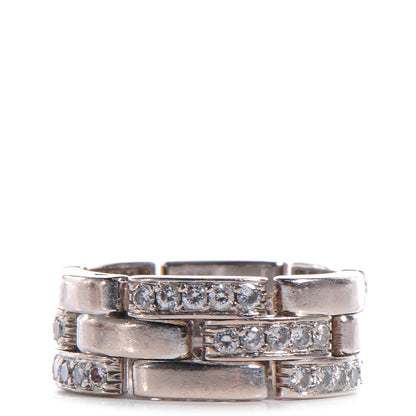 Cartier 18K White Gold Diamond Maillon Panthere Ring 49 5 1 of 6