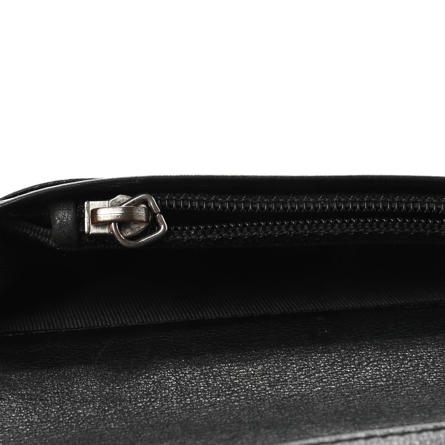 Chanel Lambskin Chevron Quilted CC Yen Wallet Black 11 of 11