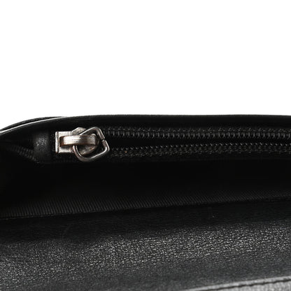 Chanel Lambskin Chevron Quilted CC Yen Wallet Black 11 of 11