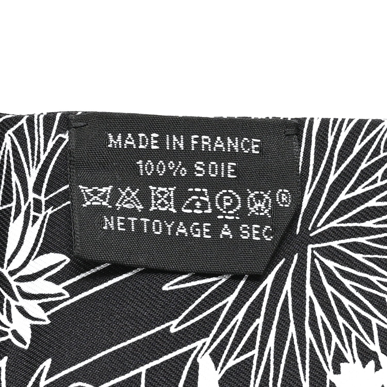 Hermes Silk Animapolis Twilly Black White 3 of 4