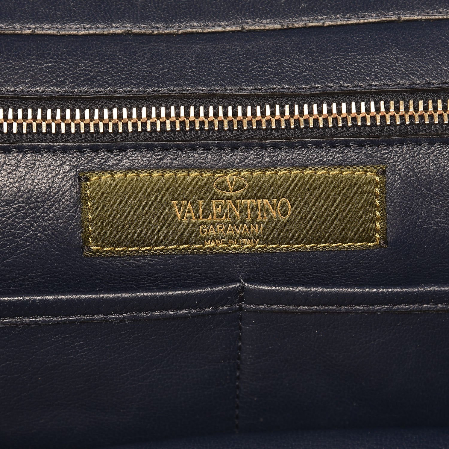 Valentino Garavani Nappa Canvas Camouflage Medium Rockstud Tote Marine 6 of 13