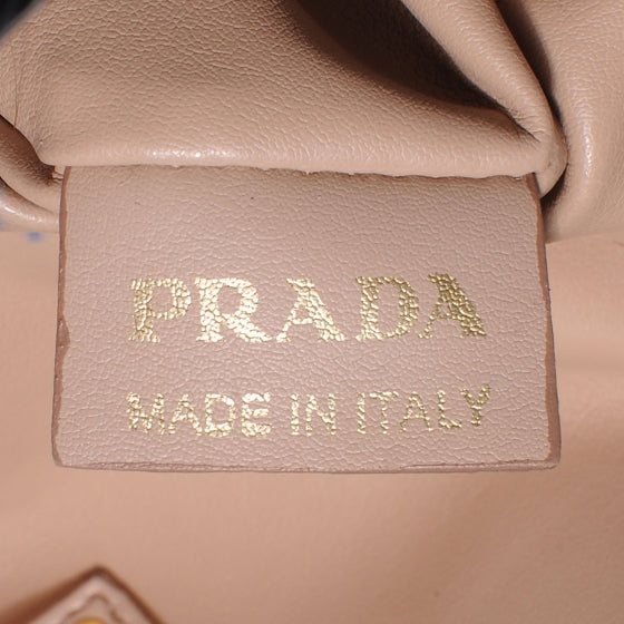 Prada Vitello Shine Borsa Cerniera Black Talco 8 of 11