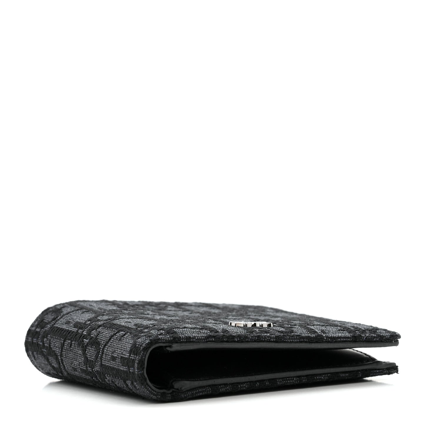 Oblique Jacquard Bi-Fold Wallet Black