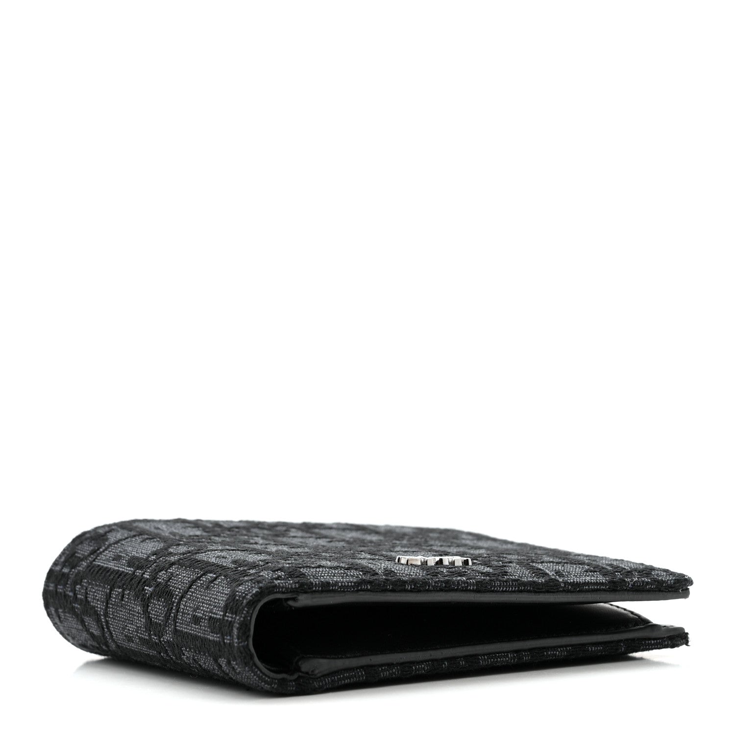 Christian Dior Oblique Jacquard Bi-Fold Wallet Black 4 of 7