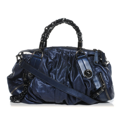 Gucci Leather Medium Galaxy Satchel Metallic Blue 1 of 7