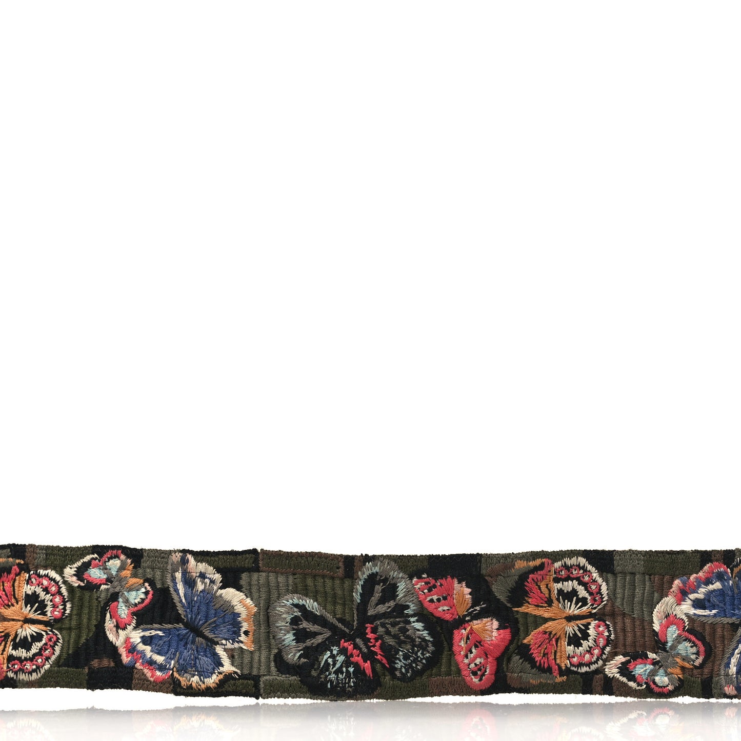 Canvas Camubutterfly Rockstud Guitar Strap Multicolor