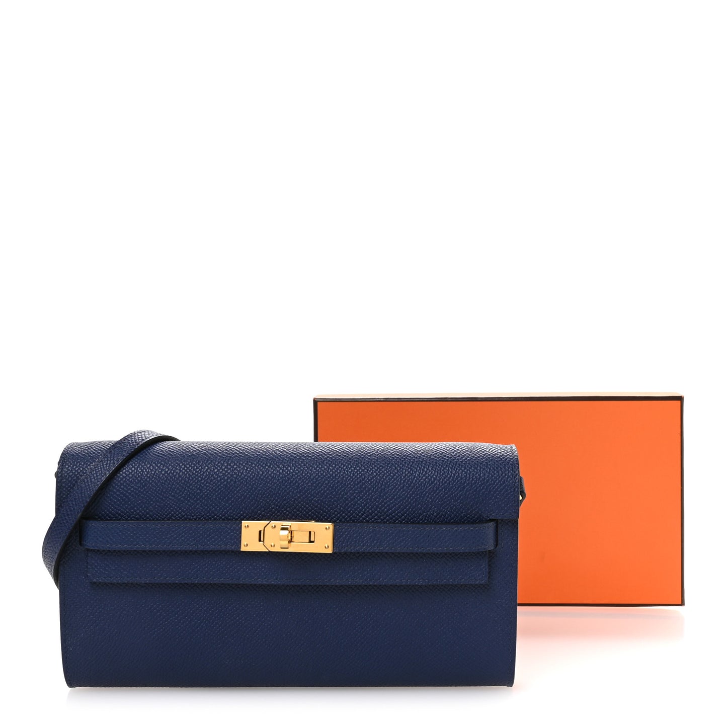 Epsom Kelly Wallet To Go Bleu Saphir