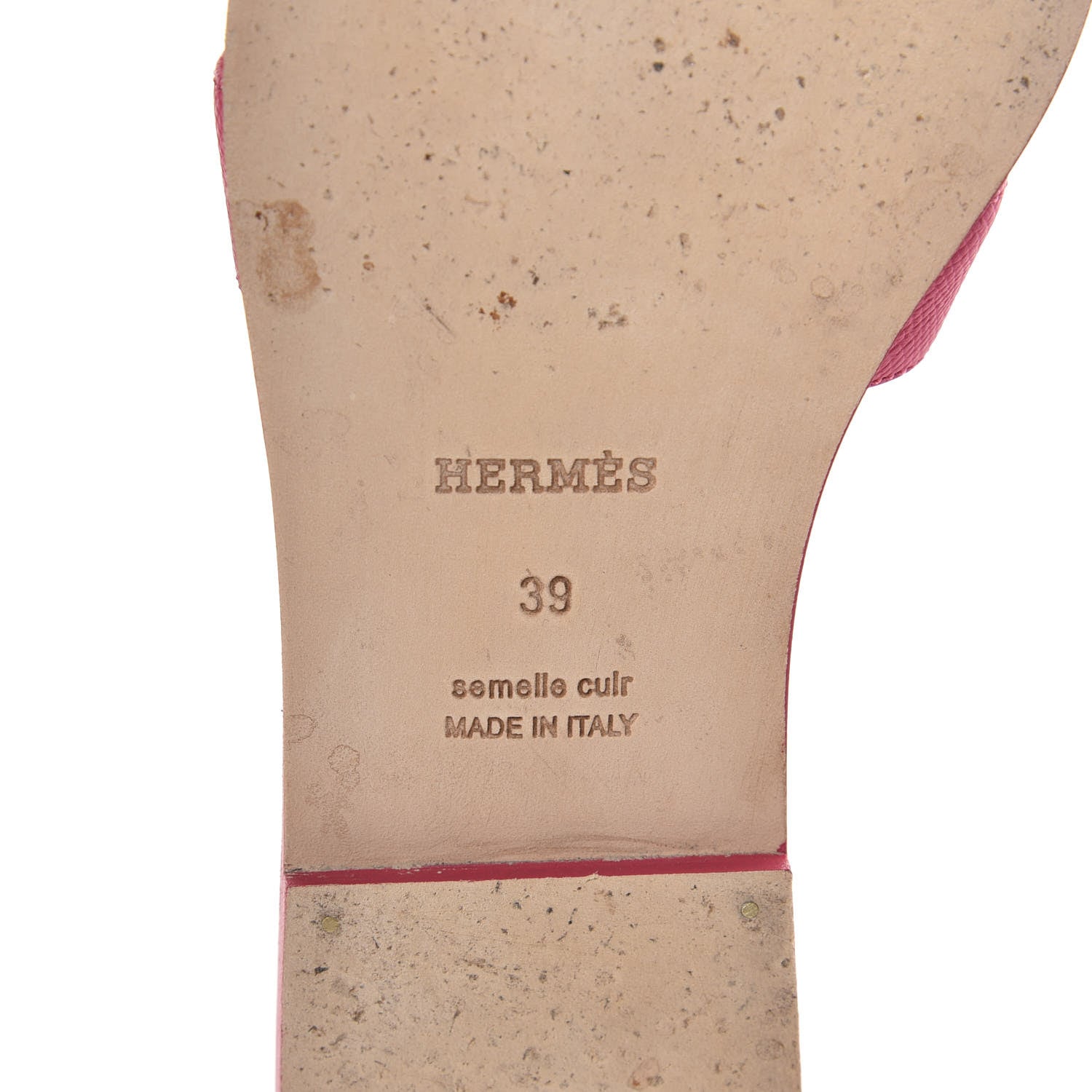 Hermes Epsom Oran Sandals 39 Rouge Azalee 8 of 18