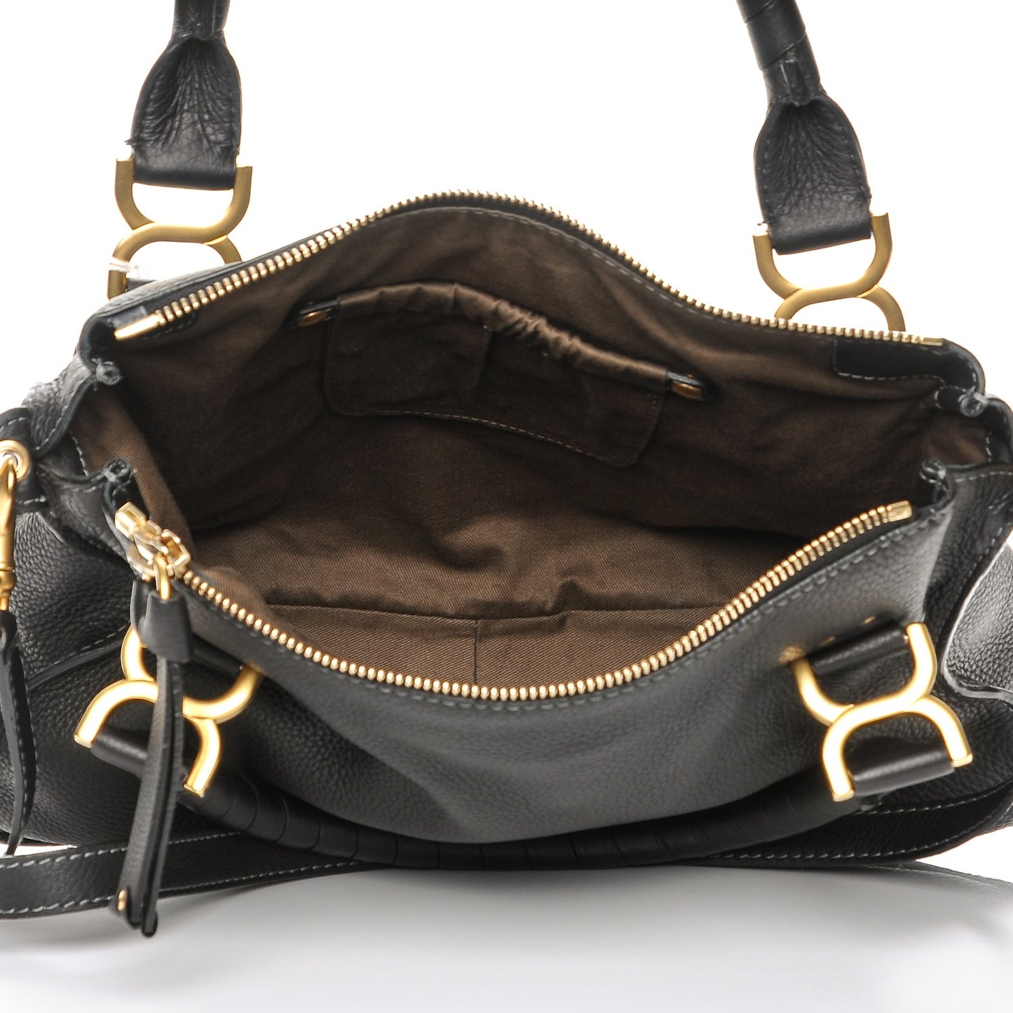 Calfskin Medium Marcie Satchel Black