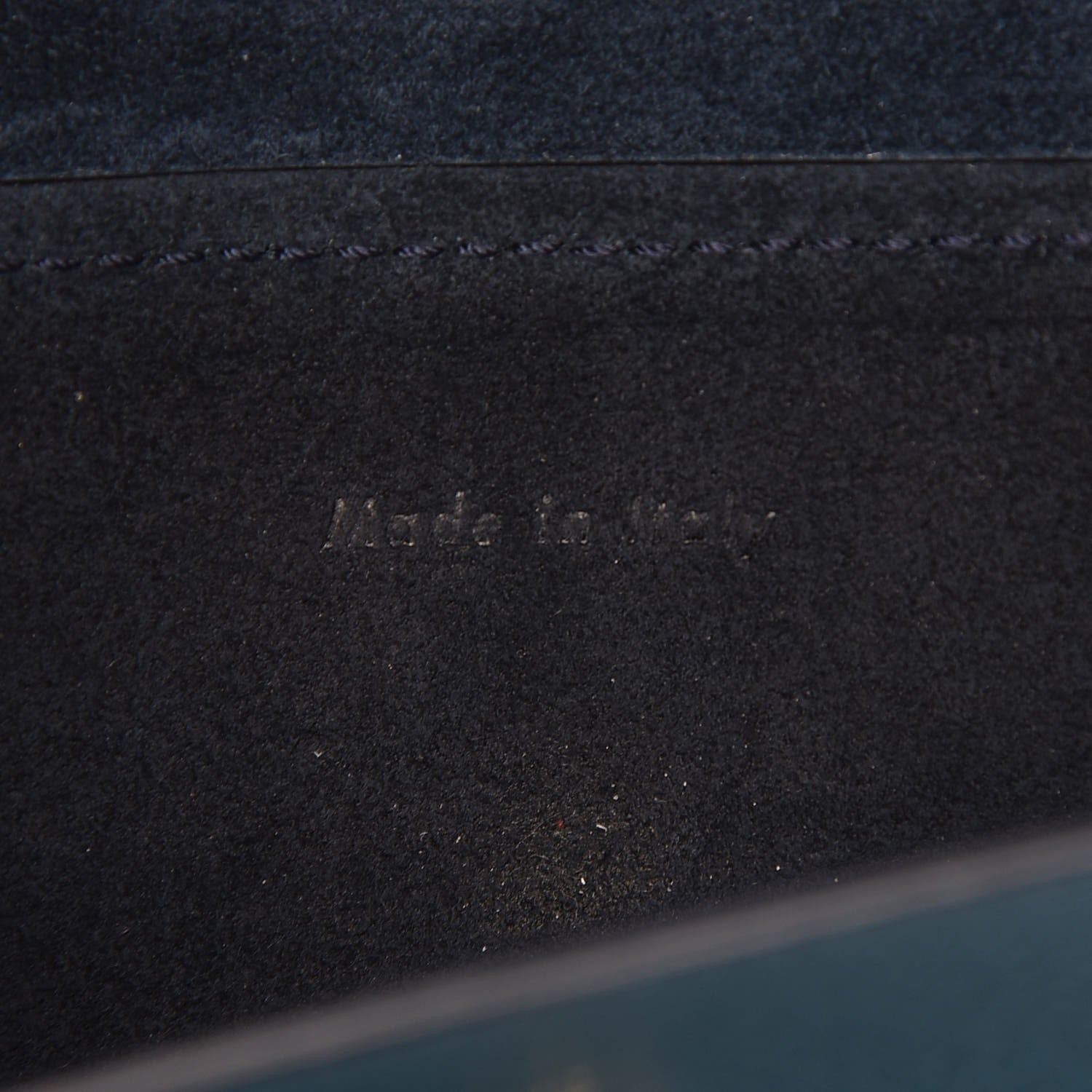 Celine Crisped Calfskin Tie Knot Companion Pouch Blue Denim 7 of 7