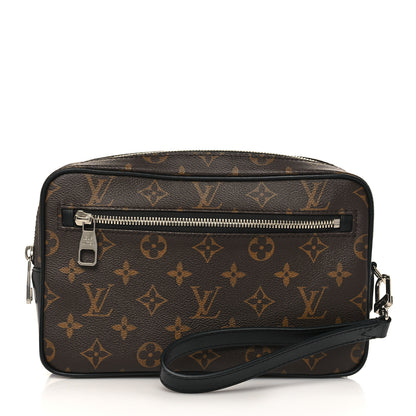 Louis Vuitton Monogram Macassar Kasai Clutch Black 1 of 6