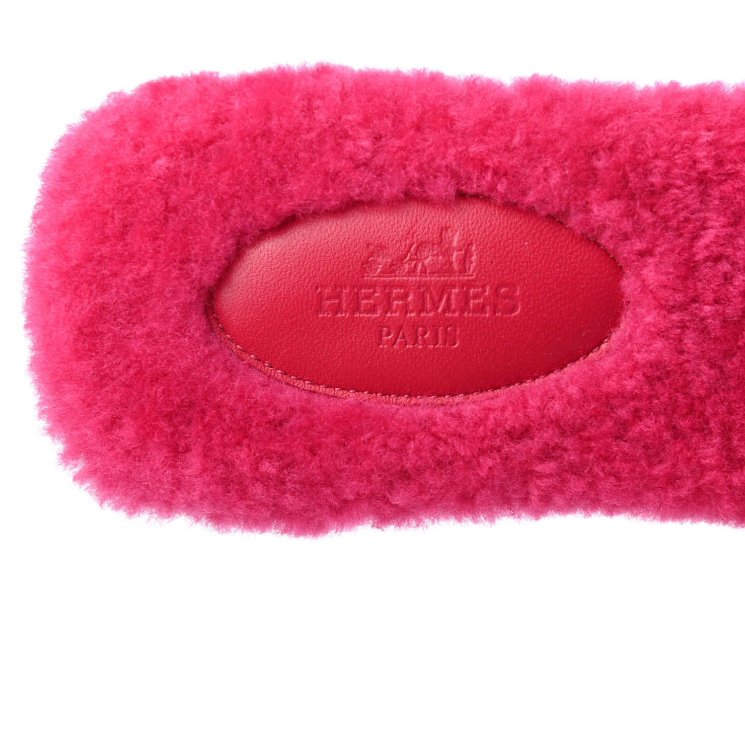Hermes Woolskin Oran Sandals 37 Rose Fuchsia 7 of 7
