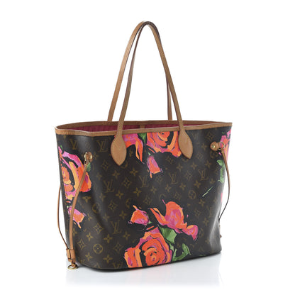 Louis Vuitton Monogram Roses Neverfull MM 3 of 10