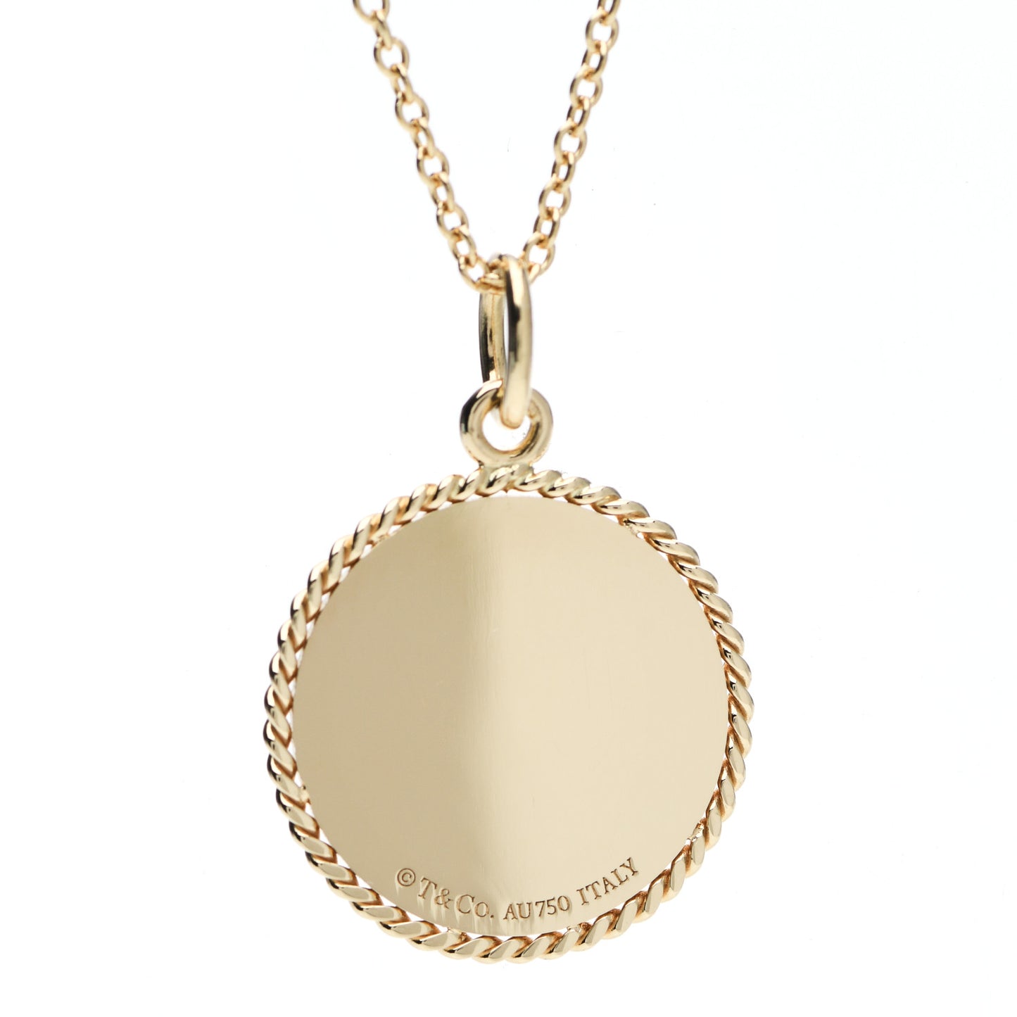 18K Yellow Gold Zodiac Aquarius Pendant Necklace
