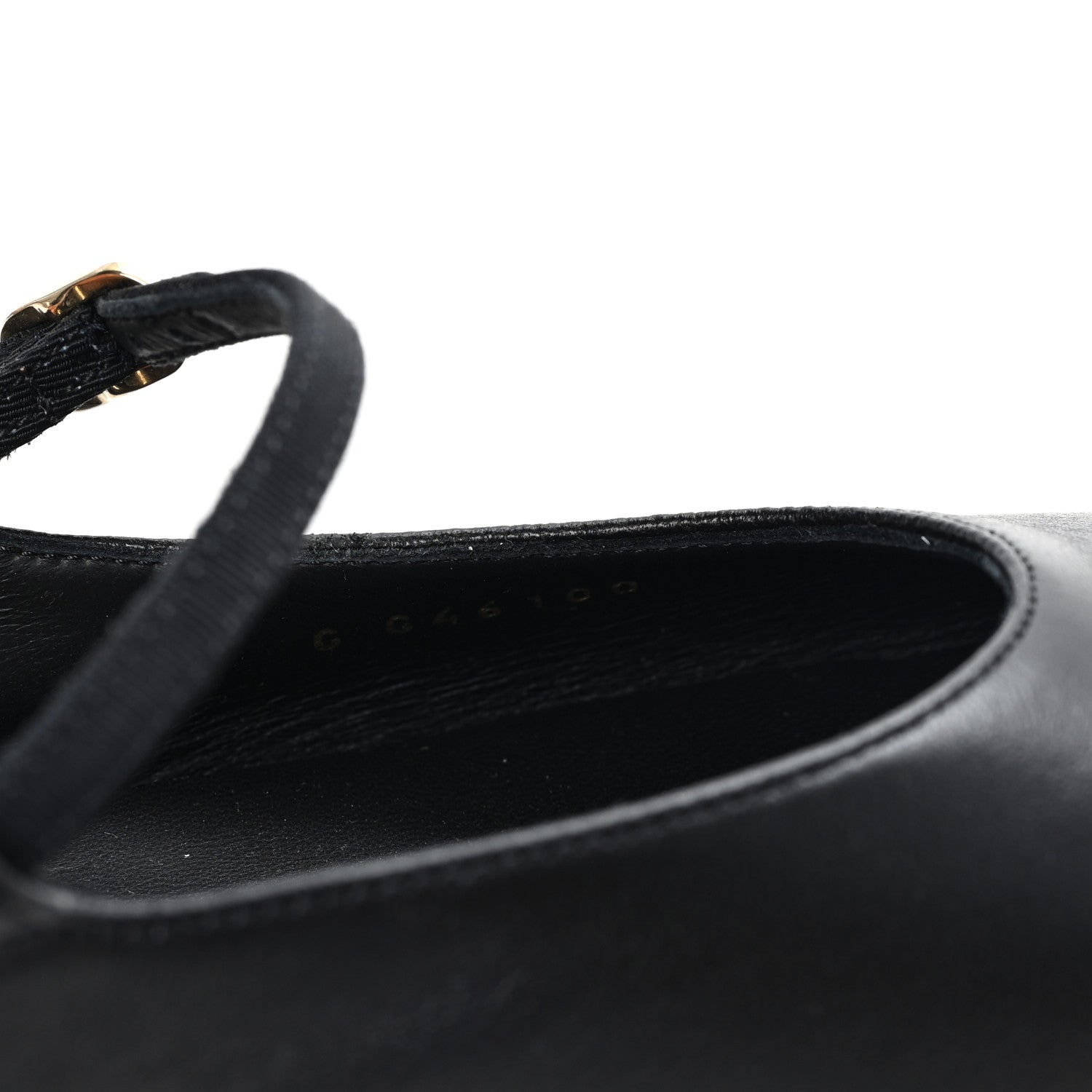 Chanel Lambskin Grosgrain Rounded Toe CC Slingback Flats 36.5